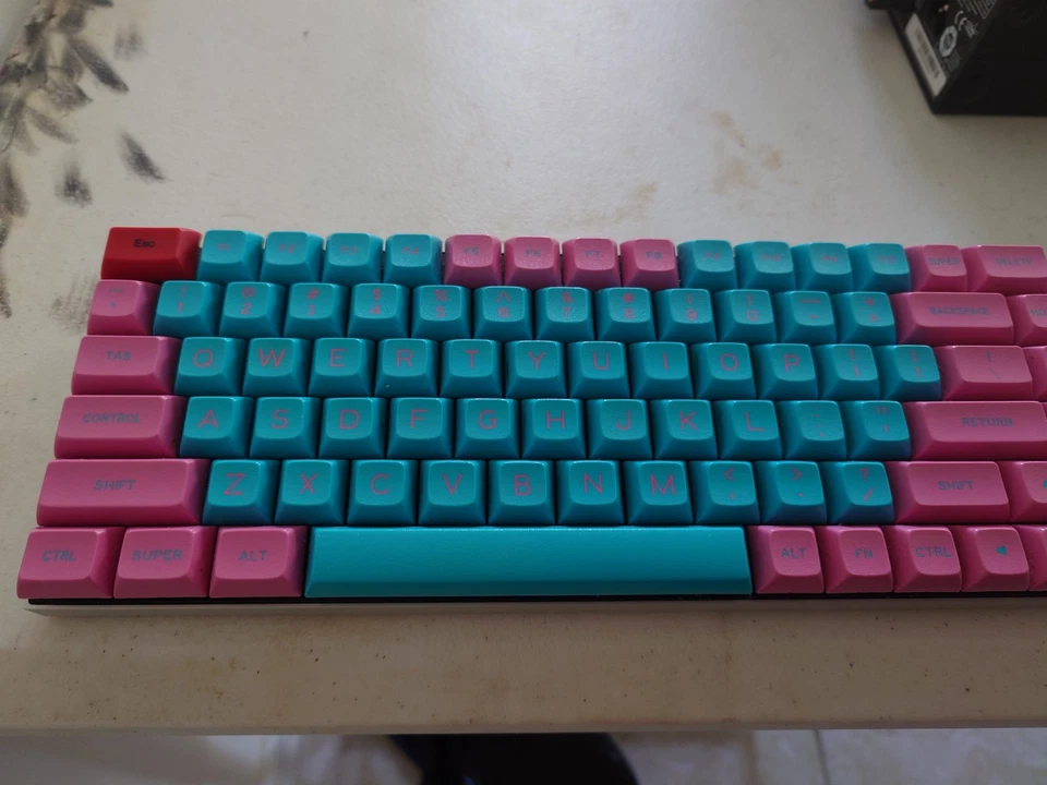 Teclado Vortex Race 3 - Azul Cherry MX - Teclas DSA Miami, Teclas Originales Foto 1 de 4