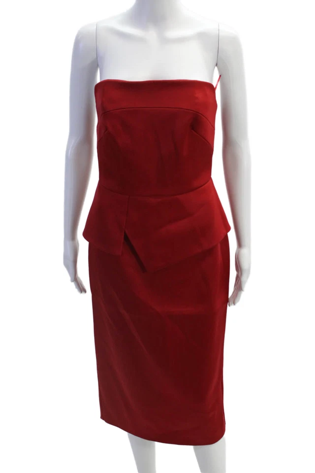 Vestido lápiz ceñido al cuerpo rojo edición limitada para mujer Net-A-Porter talla 8 Foto 1 de 4