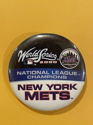 Vintage New York Mets 2000 World Series Button Pin National League Champions A - Image 1 of 3