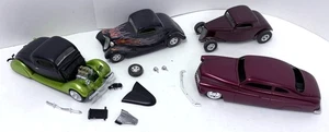Lot of 4 Built 1/25 Scale Plastic Model Hot Rods Parts Restore - Picture 1 of 3