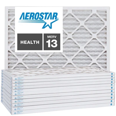 24x24x1 AC and Furnace Air Filter by Aerostar - MERV 13, Box of 12