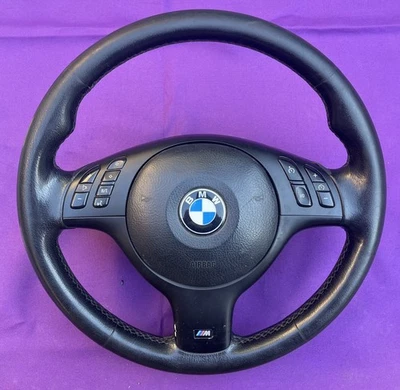 Volante completo negro OEM 2001-2006 BMW E39 540i M5 E46 M3 330i M-Sport Foto 1 de 4