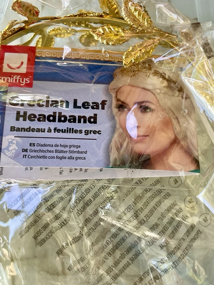 Diadema Hoja Griega Dorada Damas Diosa Griega Tocado Vestido Elegante Accesorio  Foto 1 de 4
