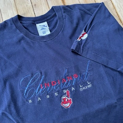 Camiseta De Colección Años 90 Indios de Cleveland Para Hombres XL Chief Wahoo Puntada Única Hecha en EE. UU. Foto 1 de 4