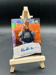 2022 TOPPS CHROME STAR WARS GALAXY ROBIN DOWNES CHAM SYNDULLA ORANGE AUTO /25 - Picture 1 of 3