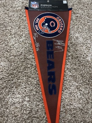 Banderín firmado por Roquan Smith de los Chicago Bears con Anthony Miller automático Foto 1 de 4
