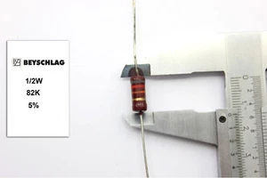 VINTAGE BEYSCHLAG RESISTOR. 1/2W 82K 5% *1 PC* NOS (New Old Stock) - Picture 1 of 1