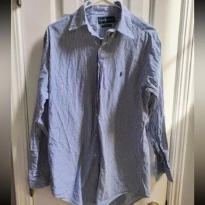 Ralph Lauren Polo Men's Classic Fit Long Sleeve Blue Shirt 15 32/33 - Picture 1 of 4
