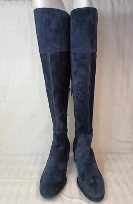 Vince Camuto Briella Azul Gamuza Cuero Sobre la Rodilla Botas TALLA 8.5 Mujer Zapato Foto 1 de 4