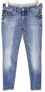 Vaqueros ajustados G-Star Midge para mujer W25 L28 cintura baja efecto desvanecimiento bigote - Imagen 1 de 8
