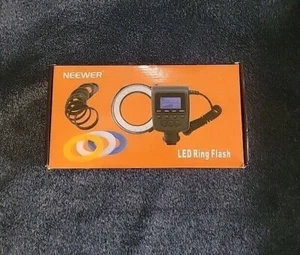 Neewer RF-550D Macro LED Ring Flash w/ LCD Display Screen Adapter Rings (New) - Picture 1 of 2
