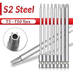 Long Reach Torx Star Hex Security Bit Set Tamper Proof Screwdriver Bit Hole - Picture 1 of 65