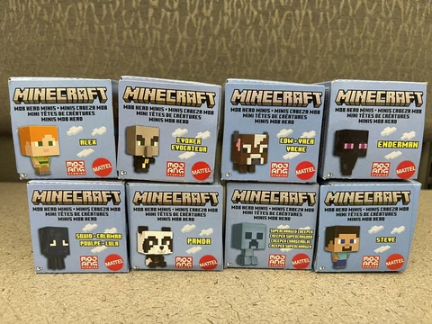 Set Of TEN (10) Minecraft Mob Head Minis by Mattel  - New In Box Cover