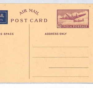 INDIA Postal Stationery Card Air Mail 40nP Unused {samwells-covers}PJ343 - Picture 1 of 12