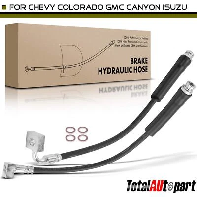 2x Brake Hydraulic Hose for Chevrolet Colorado 04-12 GMC Canyon Isuzu Front RWD - Image 1 of 4