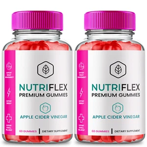 (2 Pack) Nutriflex Keto + ACV Weight Loss Gummies for Optimal Health & Fitness - Picture 1 of 3