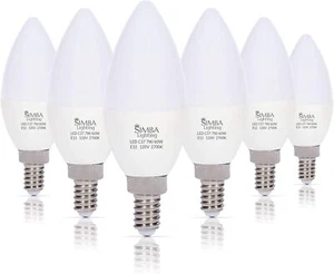 Simba Lighting LED Candelabra Light Bulbs B11 (C37) Candle Shape E12 Base (6 - Picture 1 of 1