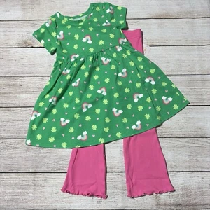 Toddler Girl at Patrick’s Day Outfit Size 4T. NWT! SS Dress, Leggings, Colorful - Picture 1 of 10