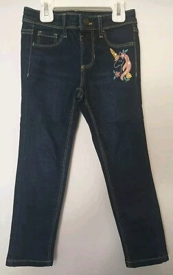 女童独角兽紧身牛仔裤裤子 5 码跳豆  — 第 1/3 张图片