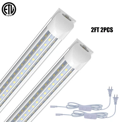 2PCS 2FT LED Shop Lights T8 28W LED Tube Light Bulbs 5000k Garage Workbench Lamp - Image 1 of 4