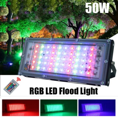 LED Security Floodlight 50W Flood Lights Work Indoor Outdoor Garden Lamp - Image 1 of 4