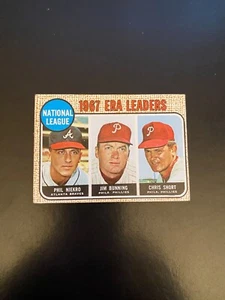 1968 TOPPS BASEBALL #7 N.L. ERA LEADERS!! PHIL NIEKRO!! BUNNING!! $1 SHIPPING!! - Picture 1 of 2