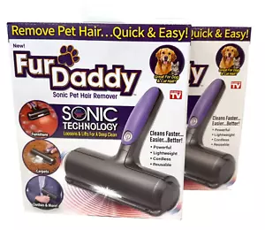 Fur Daddy Sonic Pet Hair Remover Roller for Dogs & Cats - 2 Pack, As Seen on TV - Picture 1 of 2