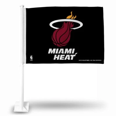 Miami Heat NBA 11X14 Window Mount 2-Sided Car Flag - Image 1 of 4