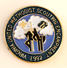 Virginia United Methodist Scouting 1992 Encampment Hat Pin  BSA  GSA