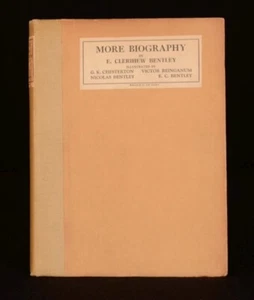 1929 More Biography by E Clerihew Bentley Illustrated First - Picture 1 of 8