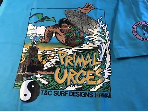 Camiseta T&C Surf Designs Años 80 Para Hombre Pequeña Turquesa - Imagen 1 de 2
