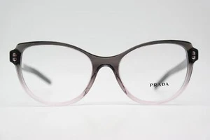 Brille Prada VPR 12V Grau Transparent Braun Oval Brillengestell eyeglasses Neu - Picture 1 of 6