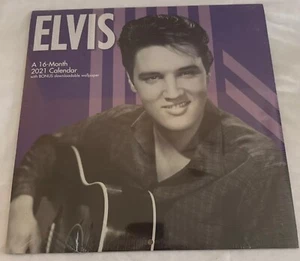 Elvis Presley 2021 Wall Calendar 16 Months + BONUS Downloadable Wallpaper  - Picture 1 of 3
