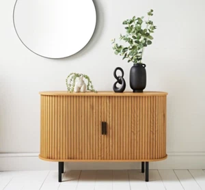 Kristen Sideboard & Sliding Tambour Doors For Storage Modern Home Furniture - Picture 1 of 3