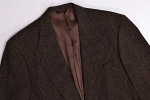 Hart Schaffner Marx Men’s 40R Pure Wool Blazer Sport Coat Brown Softly Tailored - Picture 1 of 14