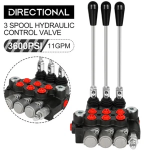 3 carretes 11 GPM válvulas de control direccional hidráulico cilindro de acción carrete 3600psi - Imagen 1 de 12