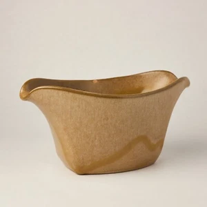 Frankoma Pottery Gravy Boat Honey Brown #6S - READ - Picture 1 of 7