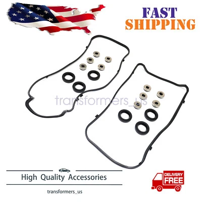 FRONT/REAR Valve Cover Gasket Set Fit 2008-2017 Honda Acura PILOT MDX V6 - Image 1 of 4