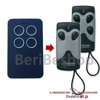 BERIBESHOP TELECOMANDO COMPATIBILE CON TELCOMA TANGO2 TANGO4 SLIM 433 MHZ ROLLING CANCELLO