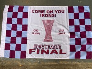 West Ham  euro league Final 5x3 flag  Prage final flags west ham Fans  flags