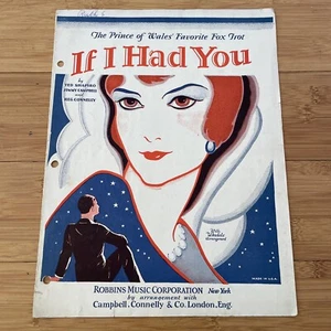 Partituras de colección - If I Had You - Fox Trot favorito del príncipe Gales de 1928 - Imagen 1 de 9