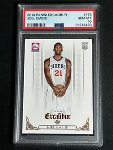2014 Panini Excalibur Rookie RC Joel Embiid #178 PSA 10 GEM MINT 76ers MVP - Picture 1 of 2