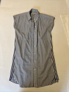 Madewell Blue Striped Collared Shirt Dress Size XXS - Picture 1 of 4