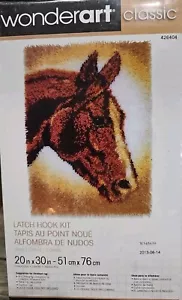 Wonderart Classic Latch Hook Kit Horse 20X30 in 426404 Hook Included Crafting - Picture 1 of 5