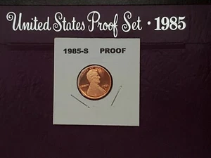 1985 S LINCOLN CENT PENNY PROOF BU GEM -- STRAIGHT FROM MY PROOF SETS IN 2X2 - Picture 1 of 3