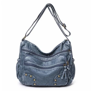 Soft Leather Handbags for Women Multi-pocket Crossbody Bag Waterproof Shoulde... - Picture 1 of 7
