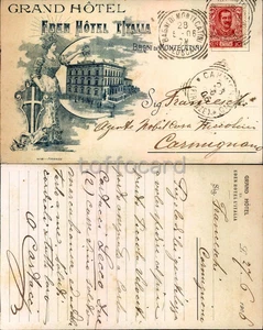 PISTOIA PROVINCIA-MONTECATINI-PUBBLICITA' TESTATINA GRAND HOTEL L'ITALIA D17-60 - Picture 1 of 1