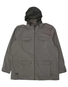 EDDIE BAUER Womens Hooded Utility Jacket UK 22 3XL Grey Polyester CN35 - Picture 1 of 3