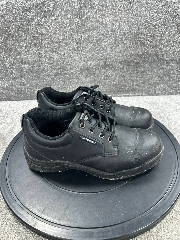 Skidbuster Oxford Shoes Womens Size 9.5 Wide Soft Toe Work Black Slip Resistant - Image 1 of 4