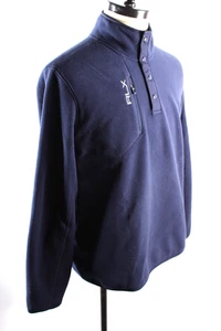 Ralph Lauren RLX Fleecejacke Herren XL Blau 1/4 Druckknopf Pullover Neu ohne Etikett - Bild 1 von 5
